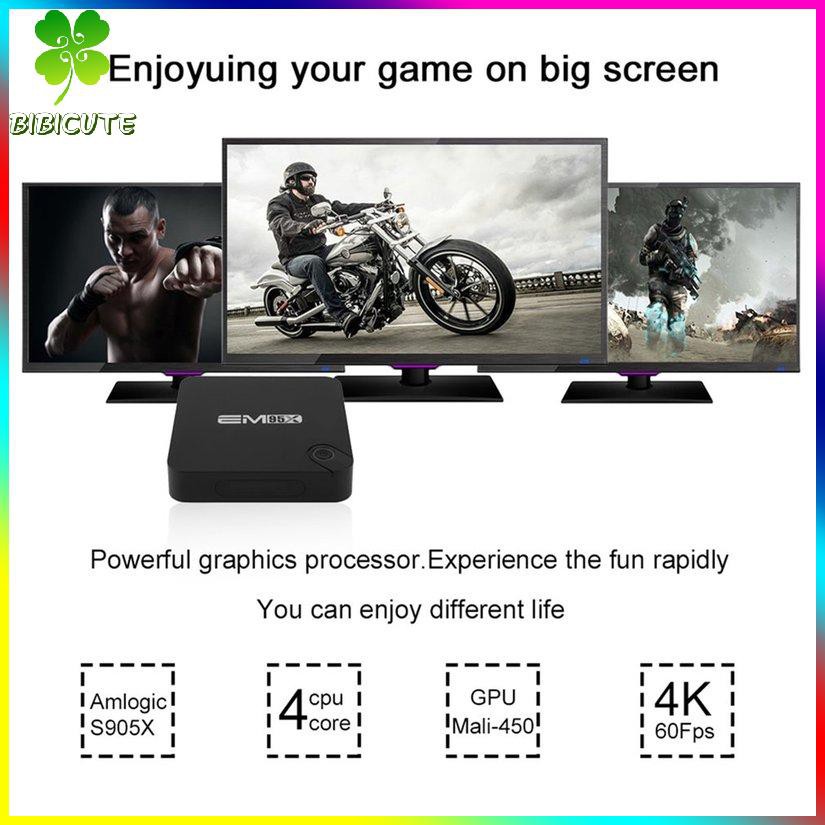 Tv Box Em95x Thông Minh 4 Lõi H265 Wifi 3g 3d Cho Android 6.0 (0331)