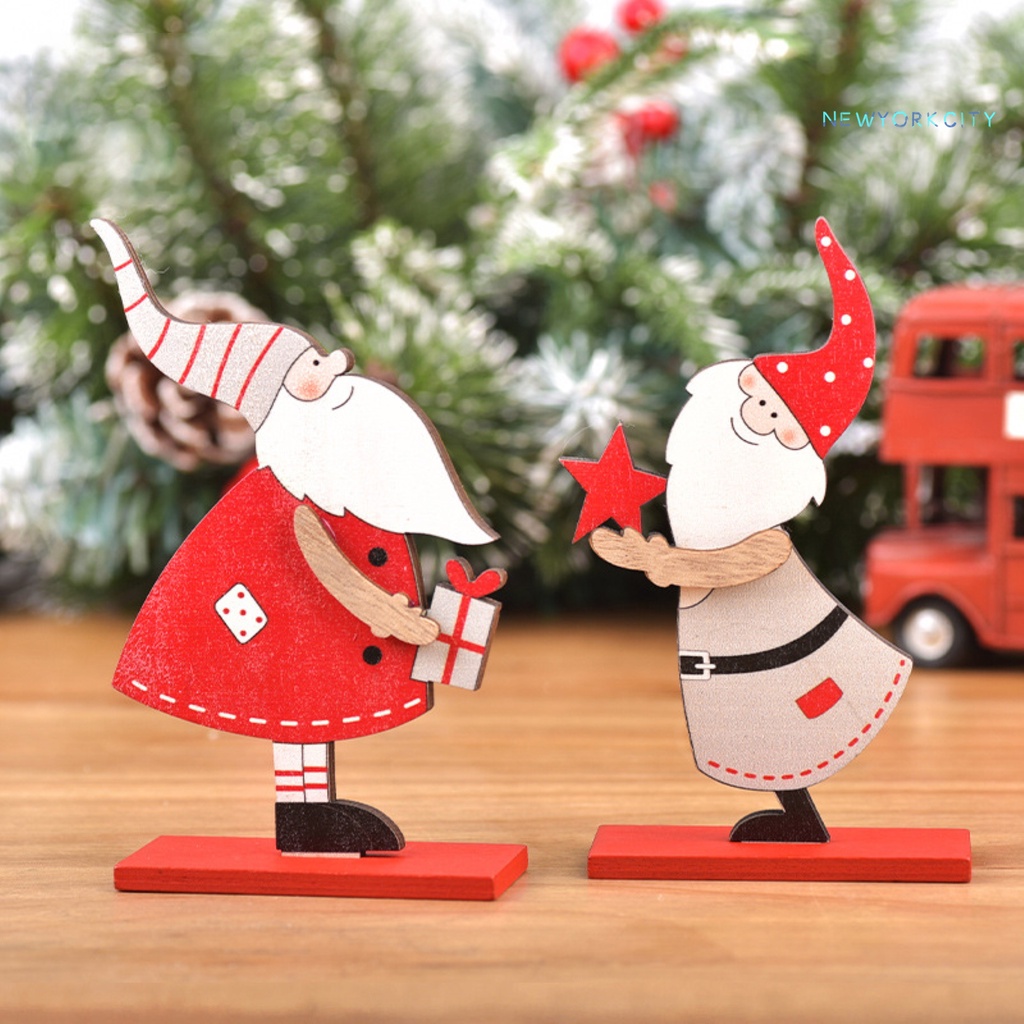 Khuôn Gỗ Hình Ông Già Noel Trưng Bày Trang Trí Giáng Sinh