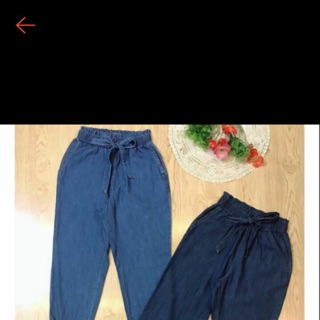 Quần bò giấy dáng joggers
