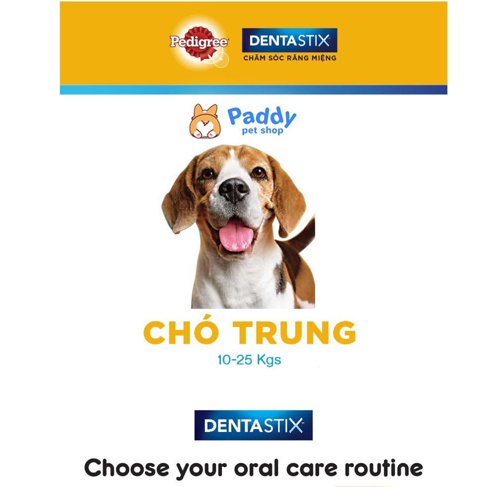 Bánh Xương Sạch Răng Cho Chó Cỡ Trung 10-25kg Pedigree Dentastix Medium Dogs 98g