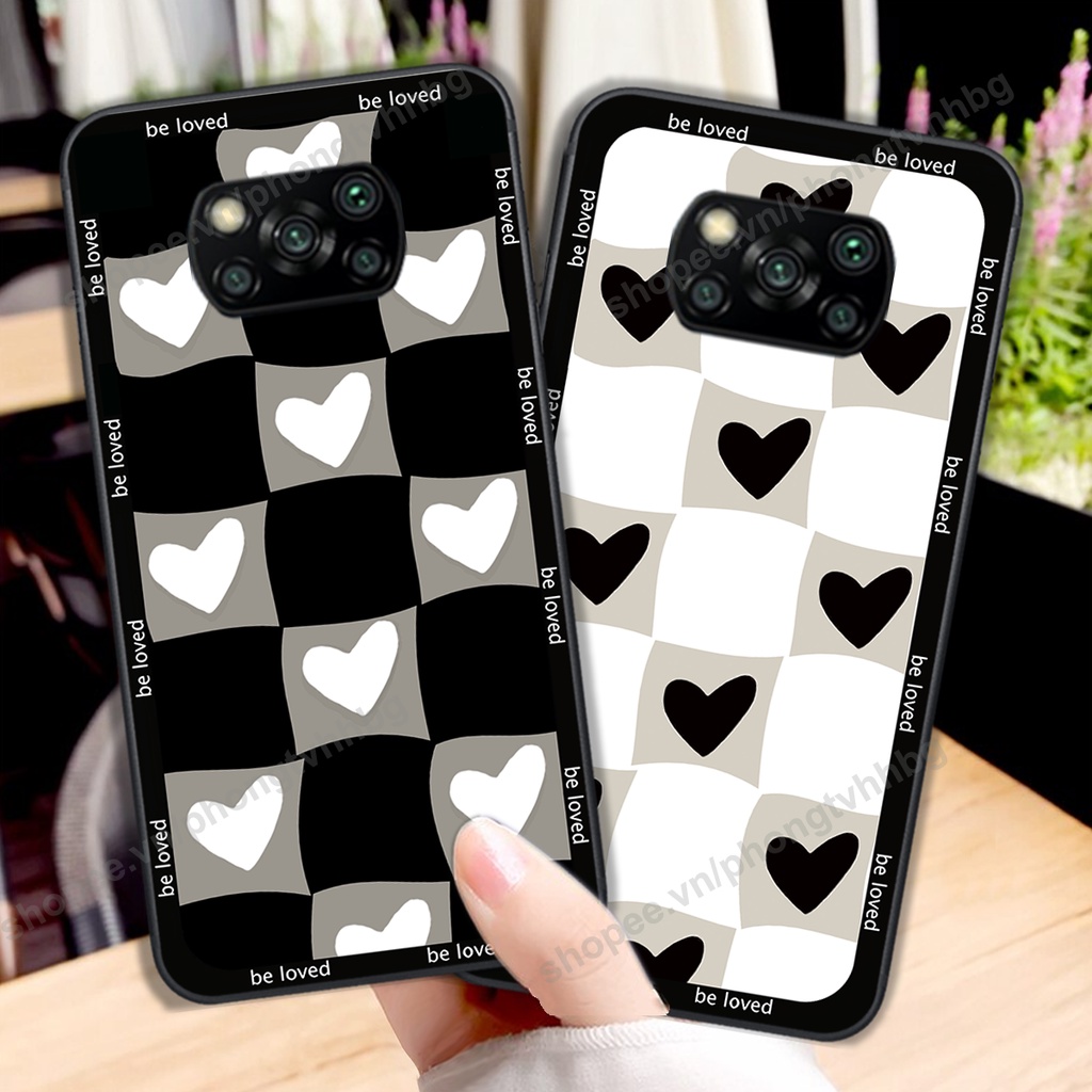 Ốp lưng Xiaomi Poco X3 / Poco X3 Pro in mẫu TRÁI TIM caro, chuột mikey thể thao cực đẹp cute cực bền bỉ