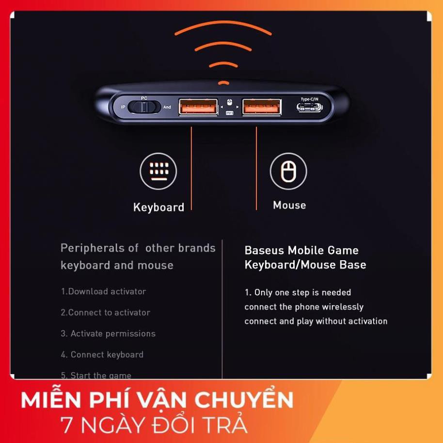 Adapter Hub blutooth 4.0 giúp kết nối bàn phím và chuột hỗ trợ chơi game hiệu Baseus Gamo - Hàng chính hãng