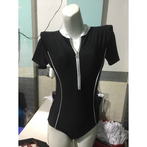 BIKINI ĐỒ BƠI 1 MẢNH LIỀN THÂN PHỐI DÂY KÉO LINE BODYSUIT ĐI BIỂN ĐI BƠI