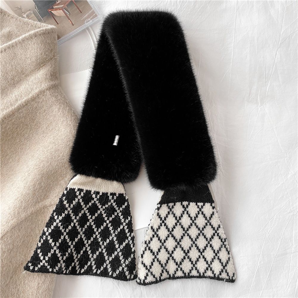 Khăn choàng cổ vải lông dày giữ ấm mùa đông nhiều màu lựa chọn dễ thương