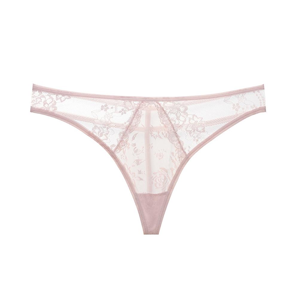 Quần Lót Cotton Lọt Khe Phối Ren Hoa Rỗng WMES15H Cho Nữ