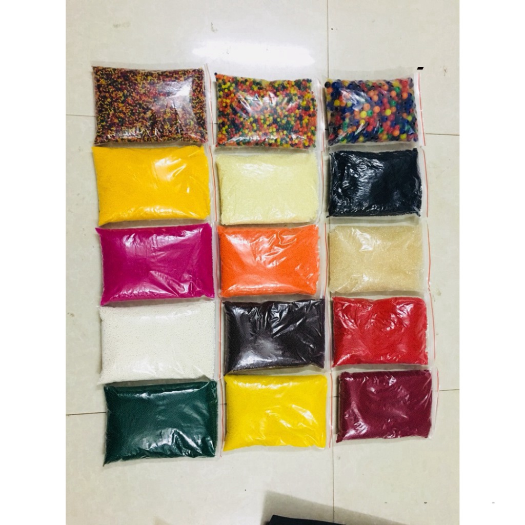 Hạt nở đạn thạch trang trí và làm slime hạt nở gói 500gram 1 màu mã KIV85 N