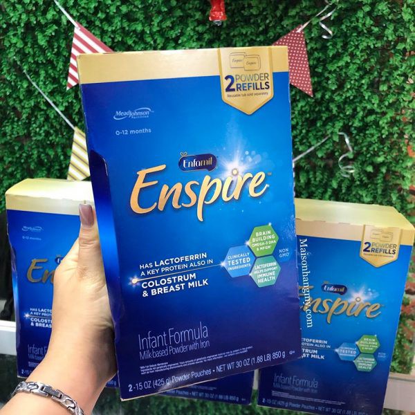 Thanh lý Sữa Enfamil Enspire Infant Formula hộp nhựa 581g nhập Mỹ