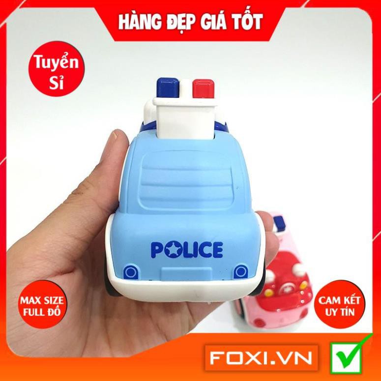 Xe đồ chơi cảnh sát police màu hồng và màu xanh siêu dễ thương cho các bé