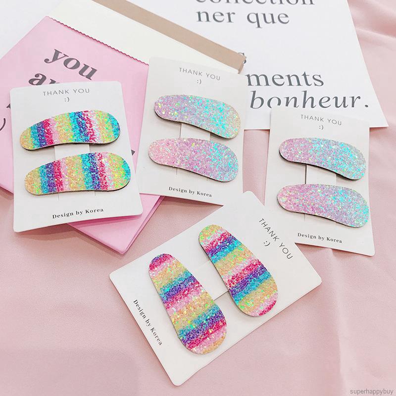 Kẹp tóc màu cầu vồng xinh xắn cho nữ