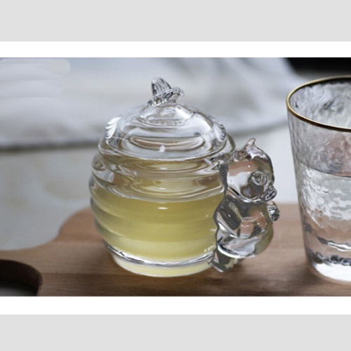 Lọ mật ong thủy tinh con gấu dễ thương Thủy tinh dày dặn chuẩn hàng nội địa