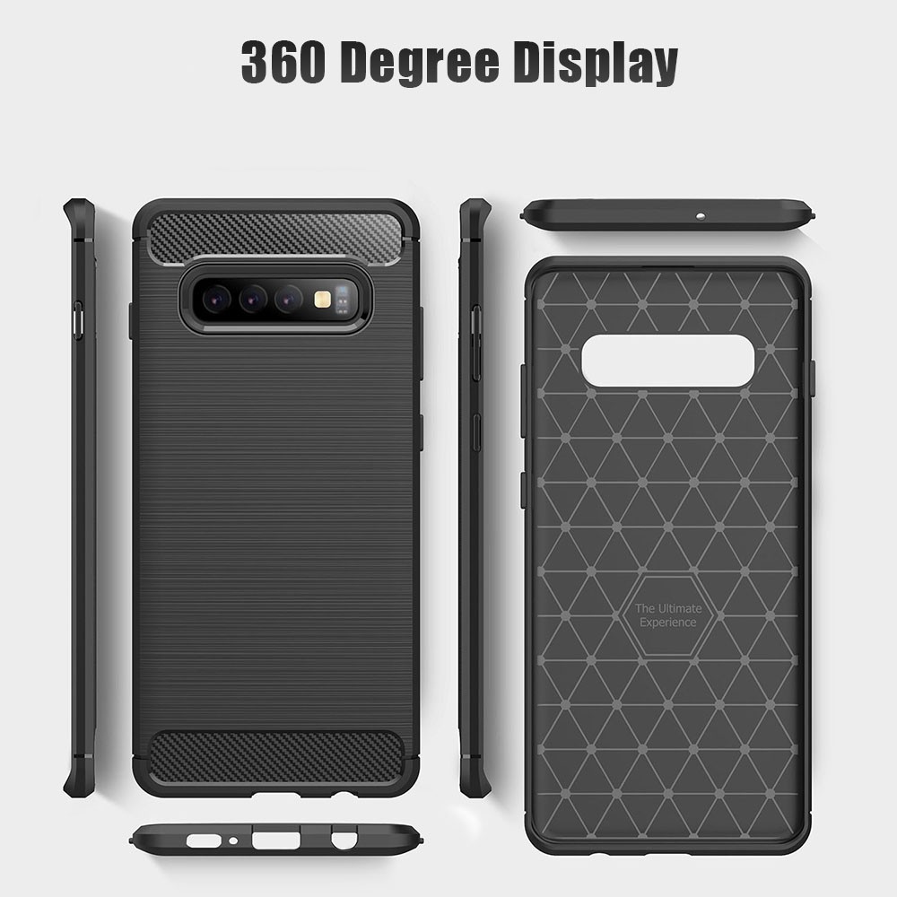 Ốp Lưng Sợi Carbon Siêu Mỏng Chống Sốc Cho Samsung Galaxy S10E S10 Lite S9 S8 Plus S7 S6 Edge 5g