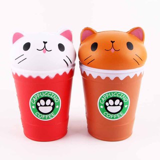SQUISHY CỐC COFFE MÈO
