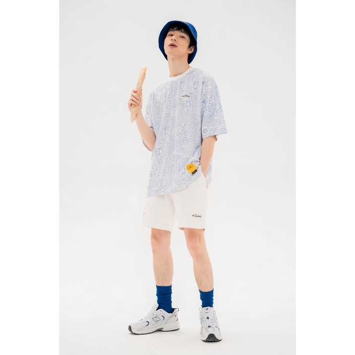 Áo Thun BOO Unisex Dáng Oversize, Cotton Cao Cấp In Tràn Pattern Họa Tiết The Simpsons BZL