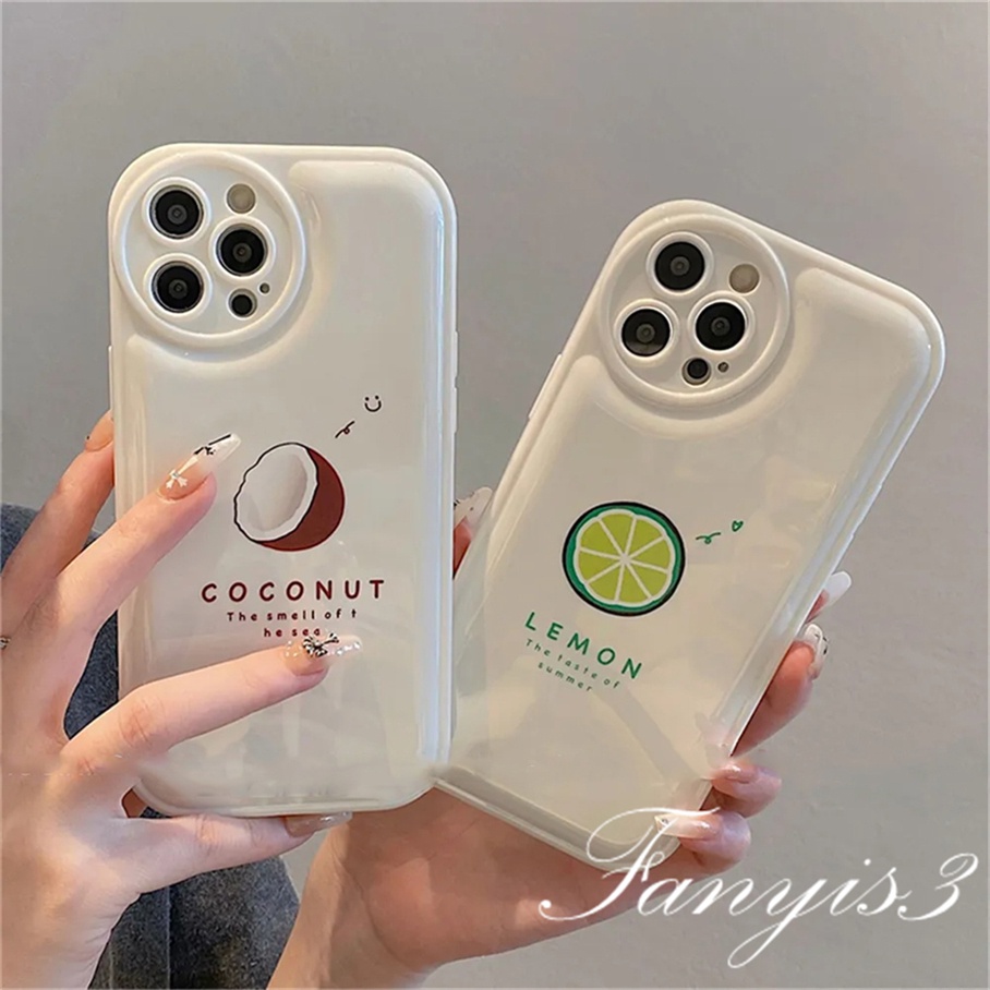 Ốp Điện Thoại Mềm Chống Rơi Hình Quả Chanh Cho iPhone 14 13 12 11 Pro Max X XR Xs Max 8 7 6 6s Plus SE 2020