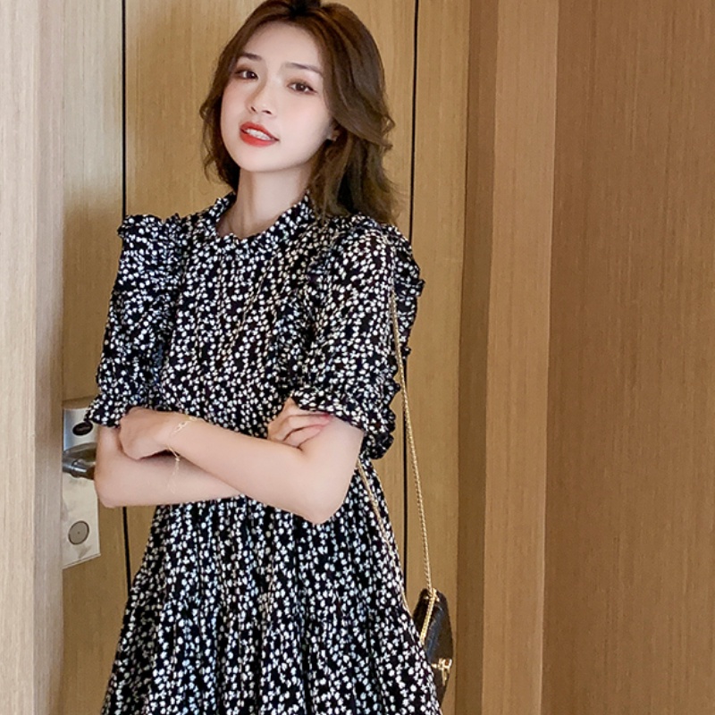 Đầm Hoa Lưng Cao Dáng Ôm Thời Trang Mùa Hè Xinh Xắn Cho Nữ