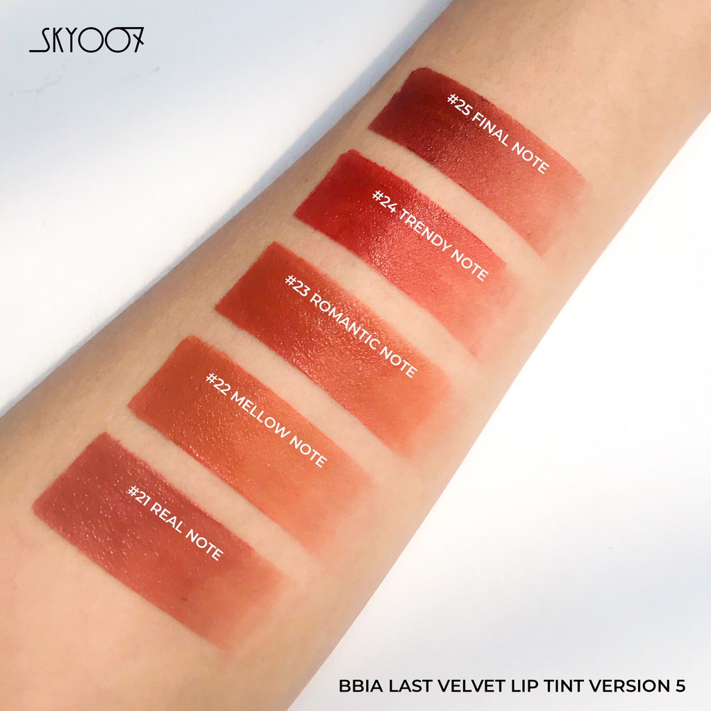 Son kem lì Bbia Last Velvet Lip Tint Full Version