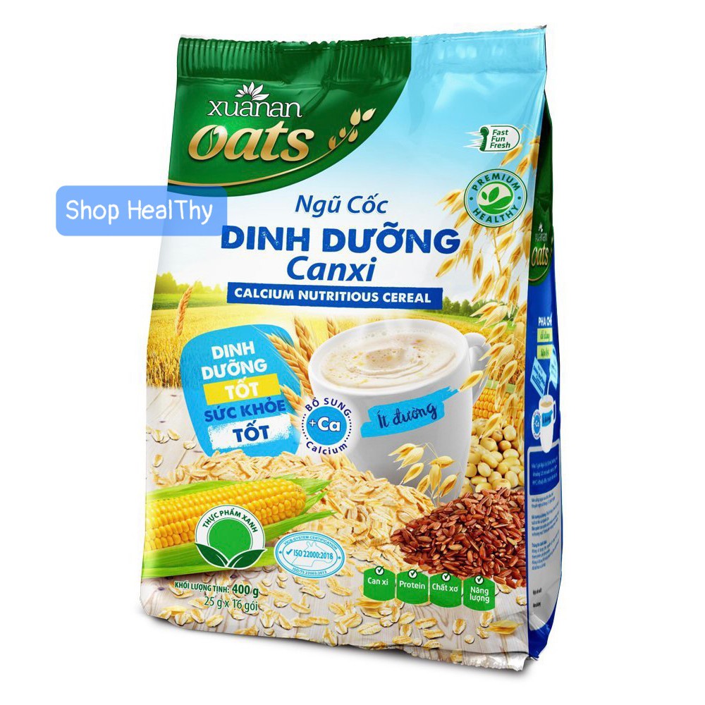 Bột Ngũ Cốc Dinh Dưỡng CanXi ít đường Xuân An 400g