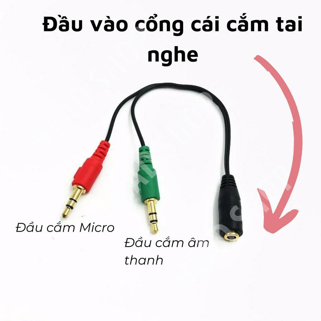 Dây Cáp Âm Thanh Chia Cổng 3.5mm Cái Ra 2 Cổng Jack 3.5mm Đực mã 1RA2 HeadShop