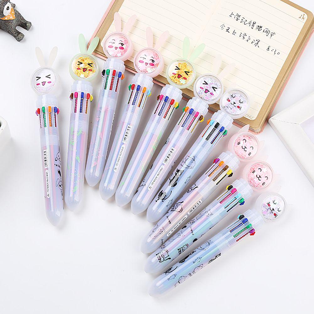 PISTA Bút Bi 10 Màu Sắc Xinh Xắn