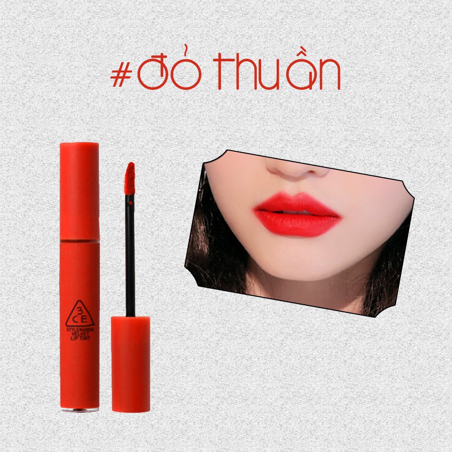 Son 3CE Velvet Lip Tint màu Best Ever  màu đỏ thuần