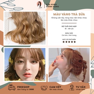 Thuốc Nhuộm Tóc Nữ Màu Vàng Trà Sữa Sữa Không Cần Tẩy Tóc NAMI HAIR 8/3