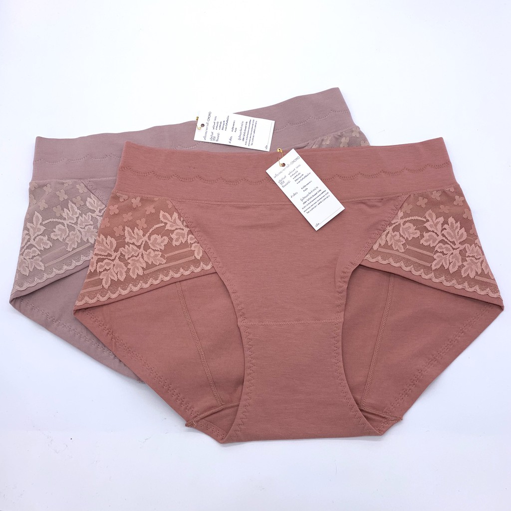 Quần lót nữ cotton cao cấp , quần lót nữ phối ren cạp cao gen bụng dưới kháng khuẩn 1612