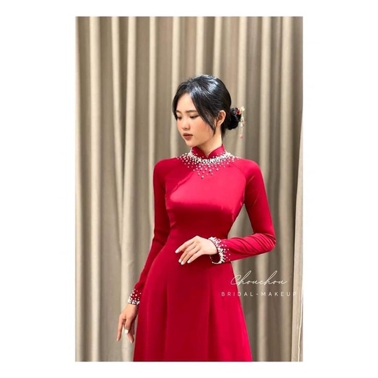Áo dài dâu áo dài cưới hỏi thiết kế đính kết đẹp ÁO_DÀI_THANH_PHONG