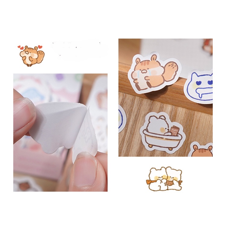 Set Sticker Dán Trang Trí Giấy Gói 40 Miếng Etori Life