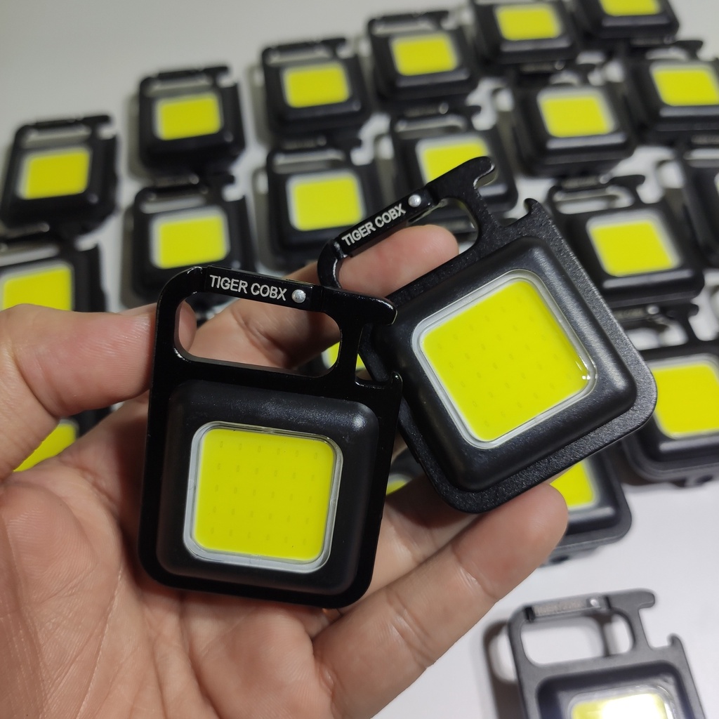 Đèn Pin Mini Led TIGER COBX Đa Năng Siêu Sáng Tiện Lợi, Có Móc Khóa Có Thể Sạc Lại