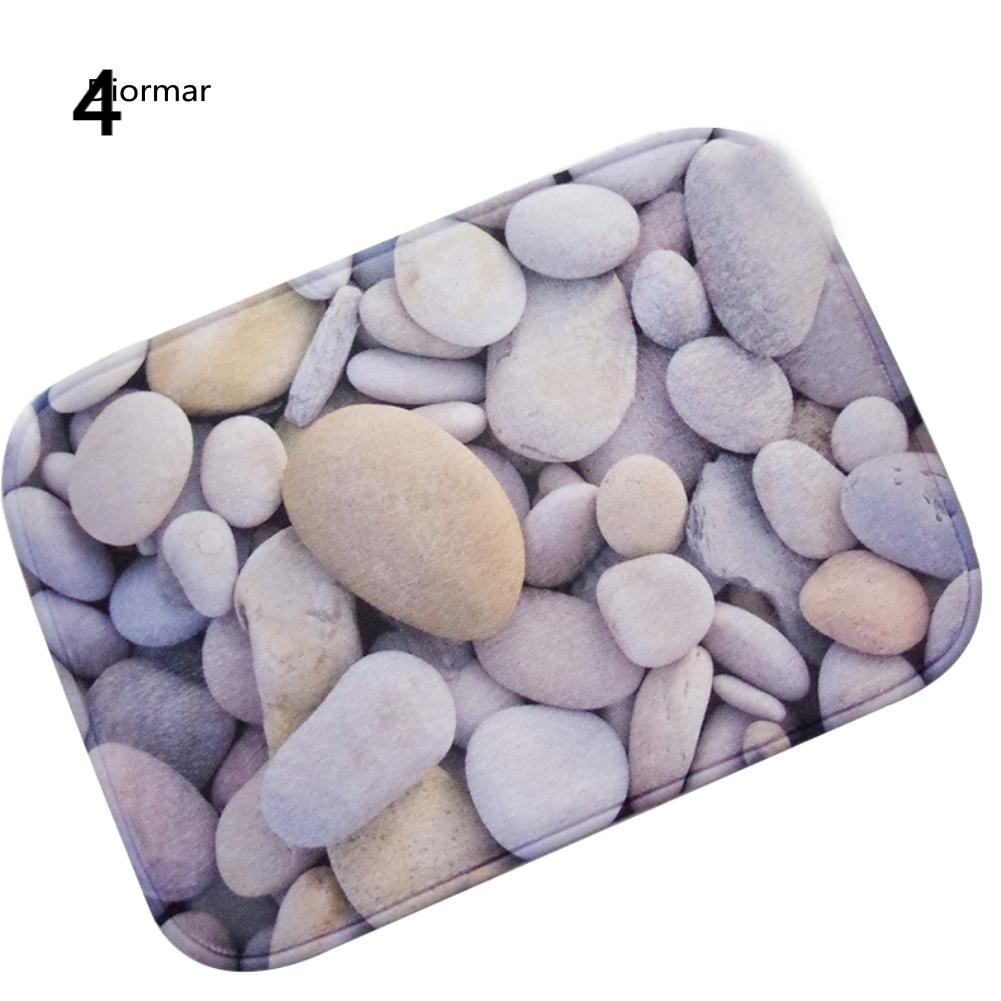 Thảm lót sàn in họa tiết đá cuội 3D