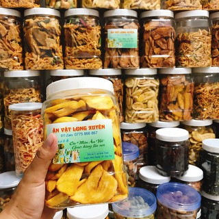 [Hộp 350gr] Mít sấy xuất khẩu - Nguyên vành, vàng tươi, giòn ngon