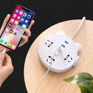 Ổ cắm đa năng 3 đầu usb (sẵn)