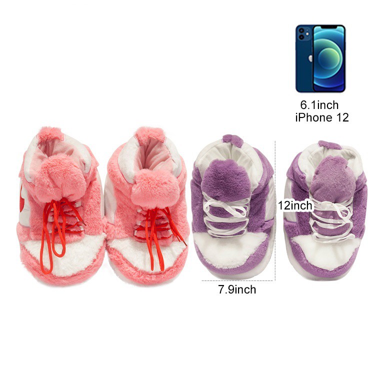 Dép bông đi trong nhà cute nữ ĐẾ CAO SU CHỐNG NƯỚC có thể đi ra đường và đi trong nhà, Giày sneaker bông HOT năm 2021