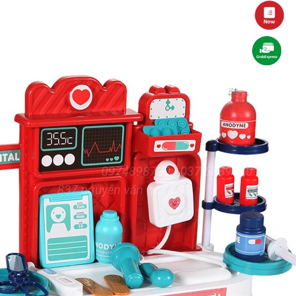 [Cao cấp - Đẹp] Hộp đồ chơi kệ bác sĩ 27 món bổ ích nhựa tốt cho bé trải nghiệm nhập vai 8054