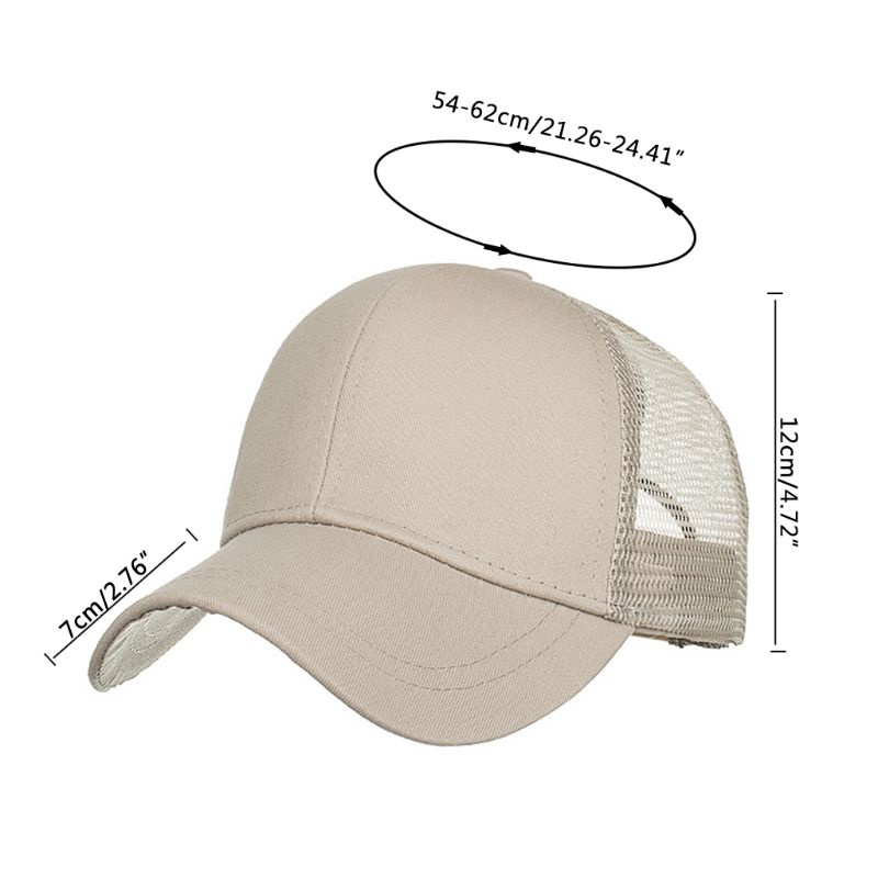 Mũ Lưỡi Trai Màu Trơn Thoáng Khí Che Nắng Cho Nữ