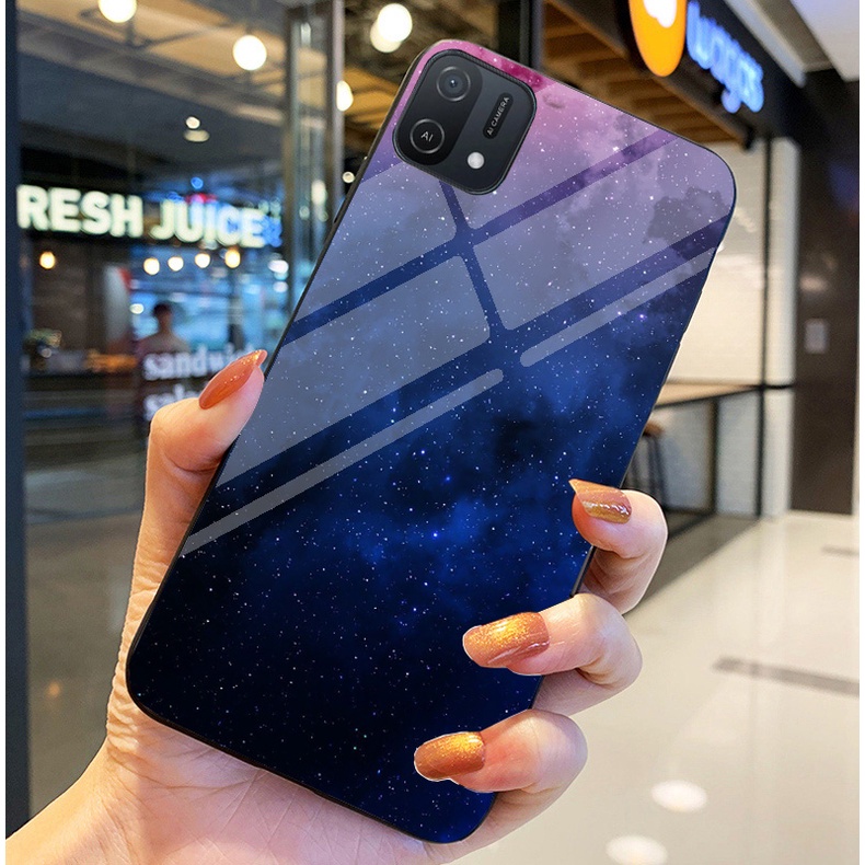 Ốp Lưng OPPO A16K Ốp kính bóng cao cấp Phi Hành Gia