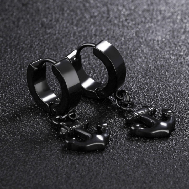 Bông Tai Nam Hình Mỏ Neo Titan Cao Cấp TT 1505 - 1 cặp