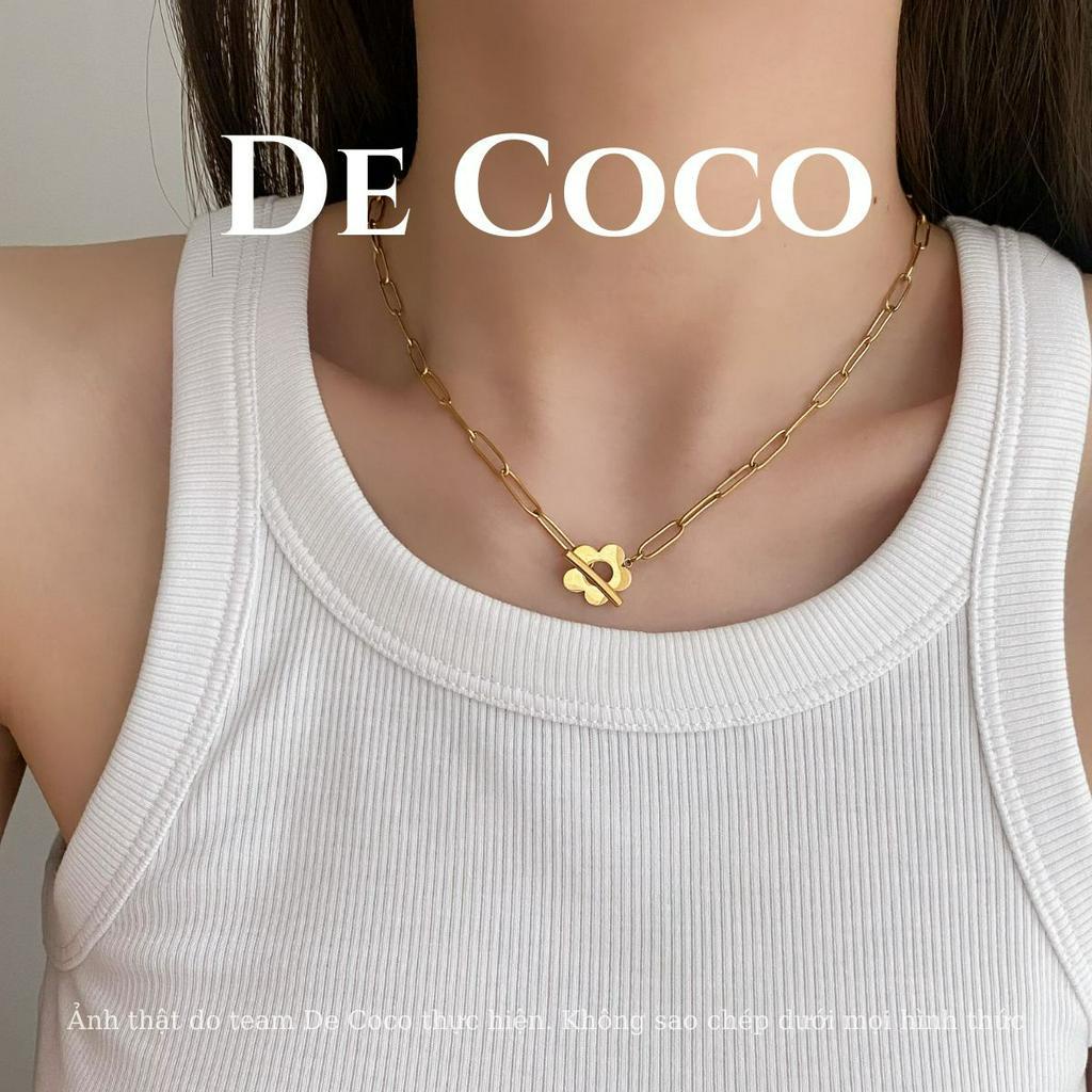Bộ phụ kiện vòng cổ, vòng tay De Coco Lensy xích hoa
