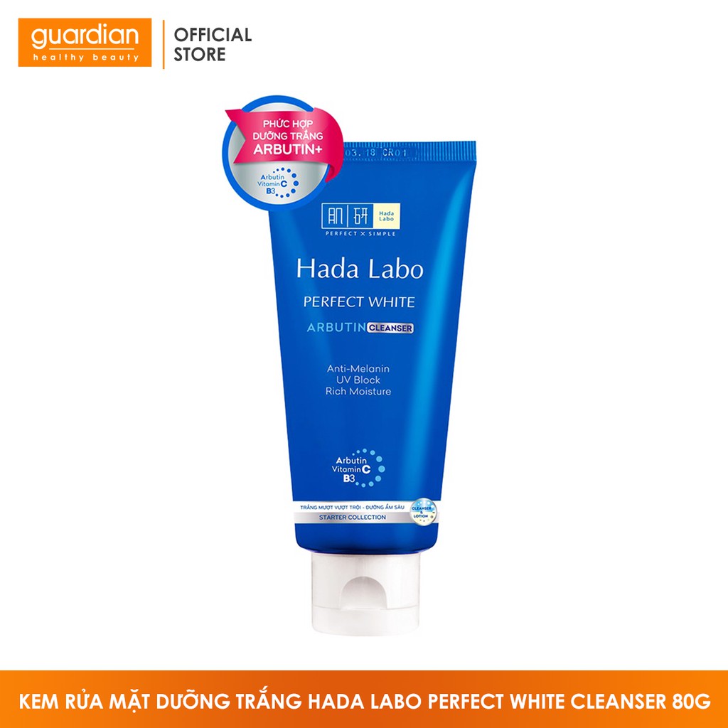 Kem rửa mặt dưỡng trắng Hada Labo Perfect White Cleanser 80g | BigBuy360 - bigbuy360.vn