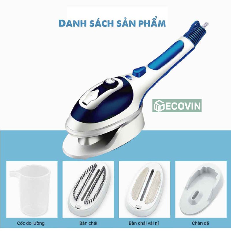 Bàn Ủi, Bàn Là Hơi Nước Cầm Tay SteamBrush_BH 24THÁNG,ủi phẳng quần áo, mọi chất liệu vải