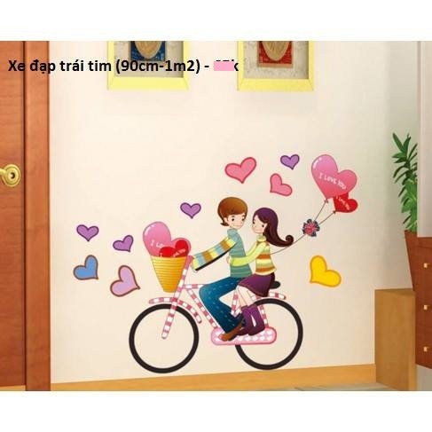 decal dán tường xe đạp