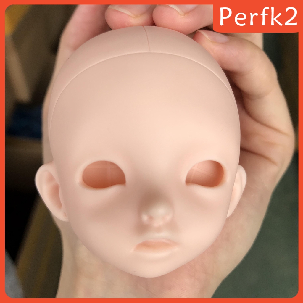 12inch BJD Unpainted Female Doll Body Parts DIY Replacements White Skin Head