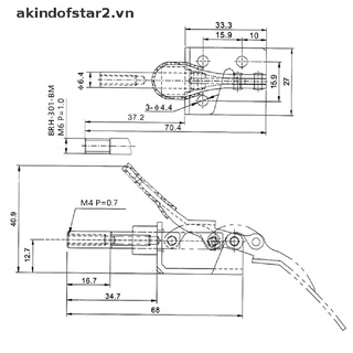 [akin] GH-301am toggle clamp holding latch 45kg push pull quick release hand tool  [akin]