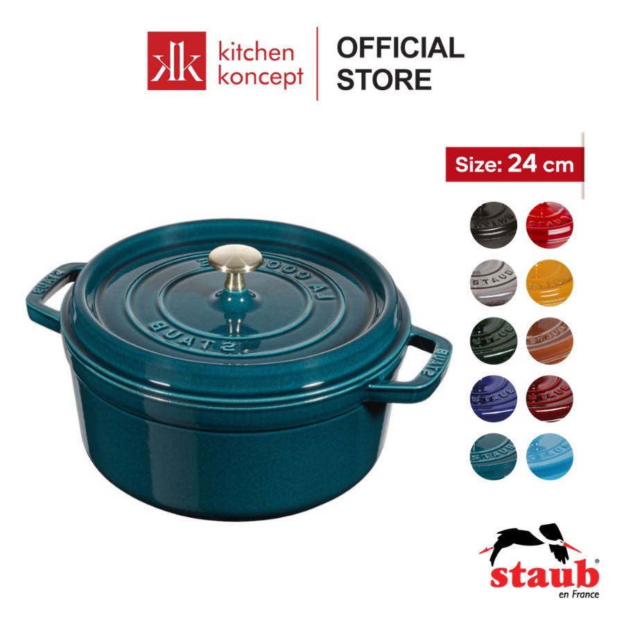 Staub - Nồi tròn cao cấp sang trọng  - 24cm ( nhiều màu )