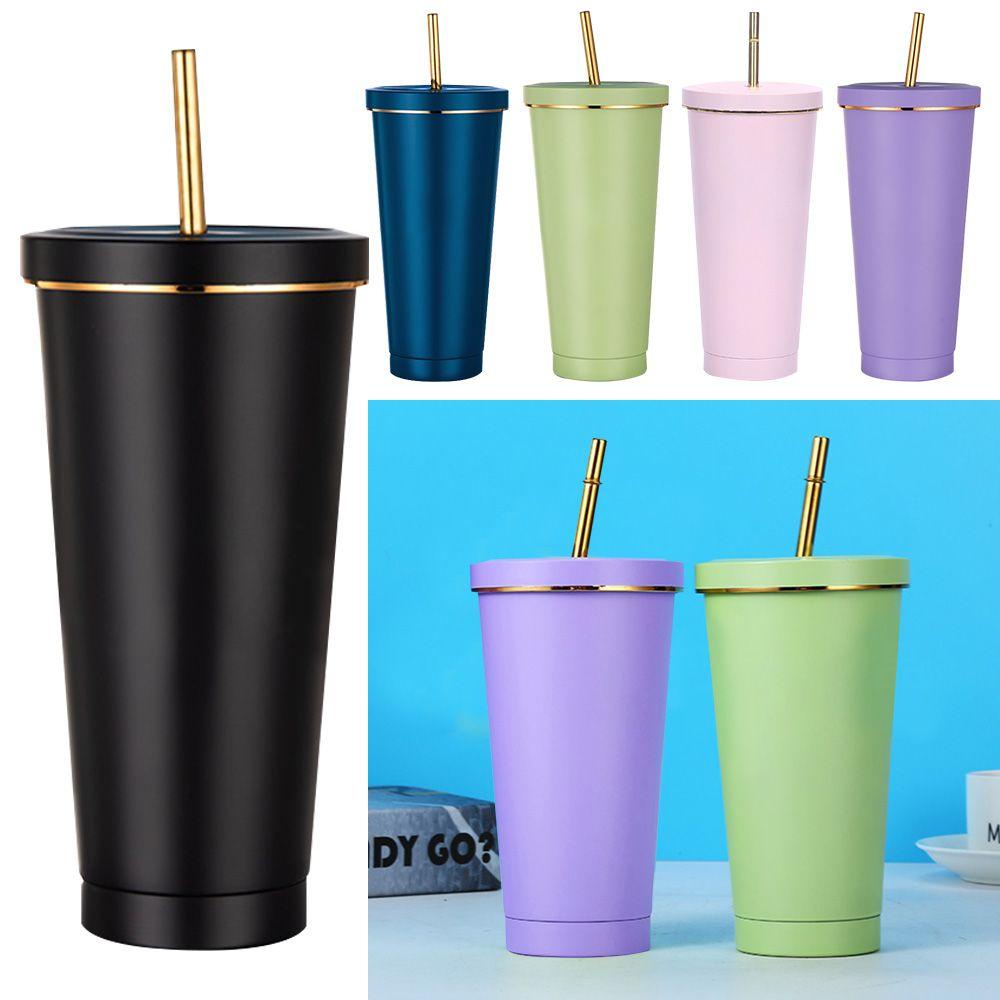 KRNY Bình Nước Giữ Nhiệt Dung Tích 500ml Kèm Ống Hút