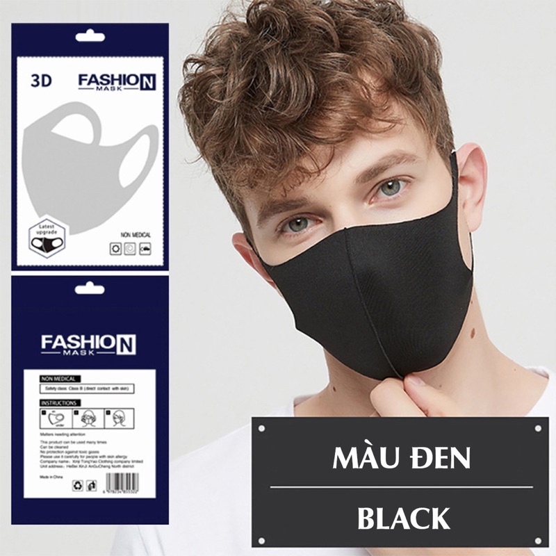 Khẩu Trang Vải 3D FASHION MASK Chống Ô Nhiễm Bụi Chống Nắng, Công Nghệ NHẬT BẢN