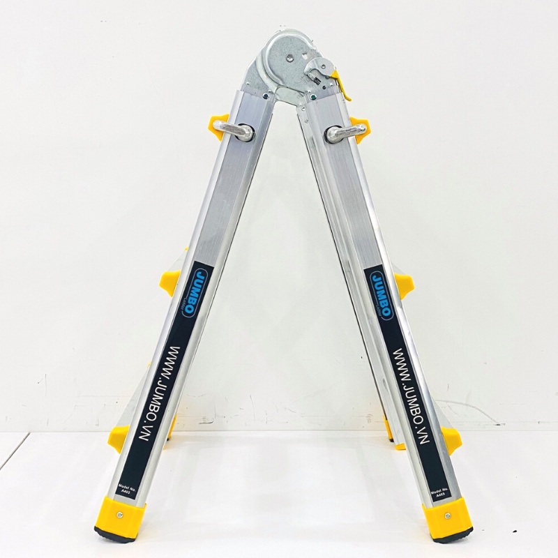 Thang nhôm chữ A rút lồng Jumbo A403 chữ A 1.5m, chữ I 3m, Thang đa năng JUMBO. Bảo hành 2 năm
