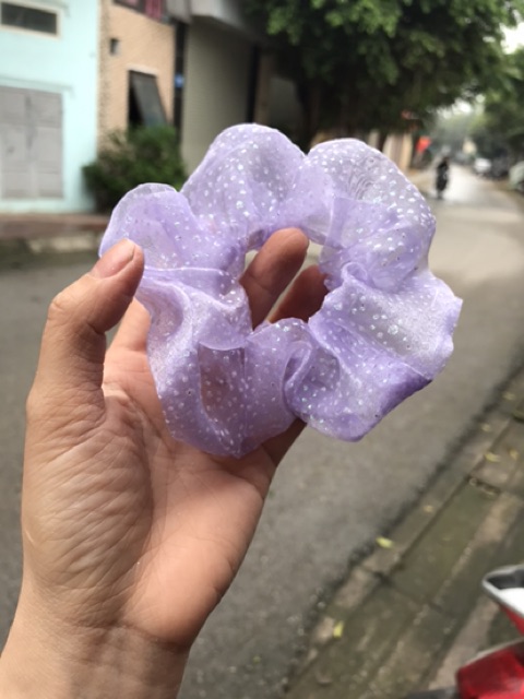 Cột vải bản to scrunchies cao cấp được chọn màu giá sỉ