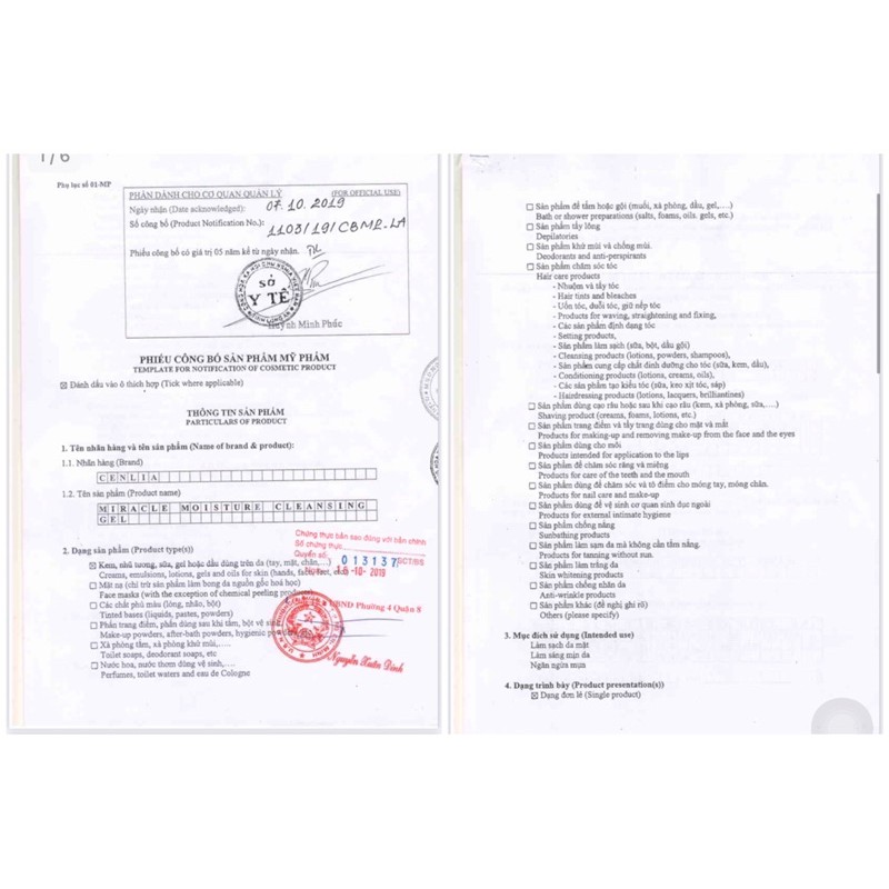 SỮA RỬA MẶT CENLIA