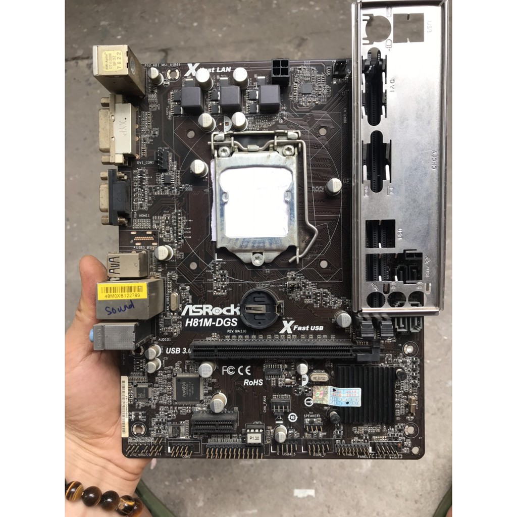 main asrock h81 2 khe ram ddr3 socket 1150 mainboard bo mạch chủ máy tính ASRock H81M DGS 2.0